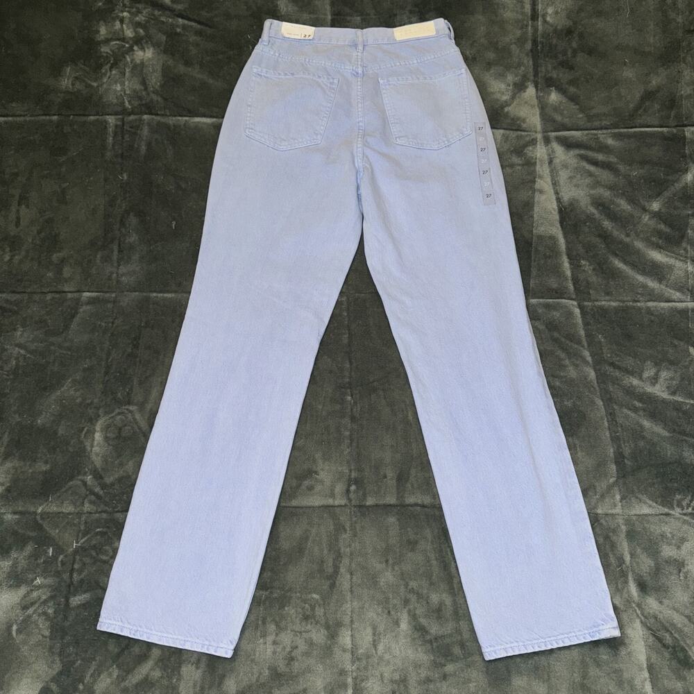 PacSun Dad Jeans Women's 27 Light Blue Denim 100% Cotton High-Rise Straight NWT - Picture 2 of 12